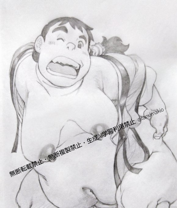 #いいお腹の日
今年描いたやわらか系男子腹 