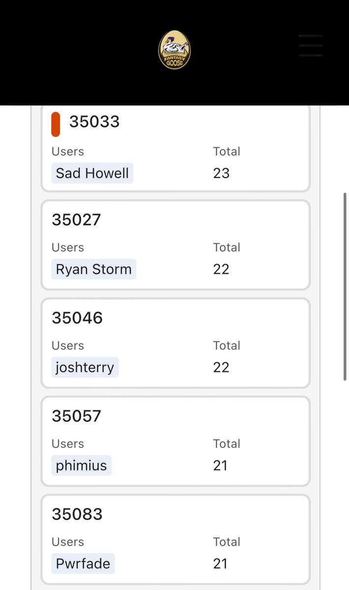 Fantasy Goose tweet media