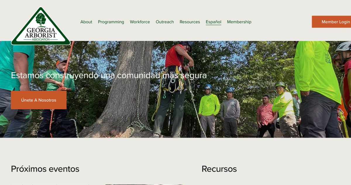 Introducing GAA’s new website feature designed specifically for Spanish-speaking tree-care professionals! Our Español tab offers a wealth of resources, including info on upcoming GAA events, informative videos, &amp; recordings of past presentations. georgiaarborist.org/espanol #GAA