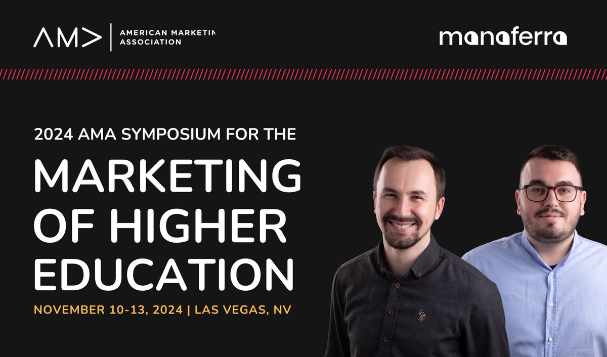 Attending the AMA Symposium for Higher Ed Marketing in Las Vegas, Nov 10-13! Excited to share insights, learn, and bring back powerful SEO &amp; content strategies. If you’re there, let’s connect!

#AMAHigherEd #HigherEdMarketing #HigherEd