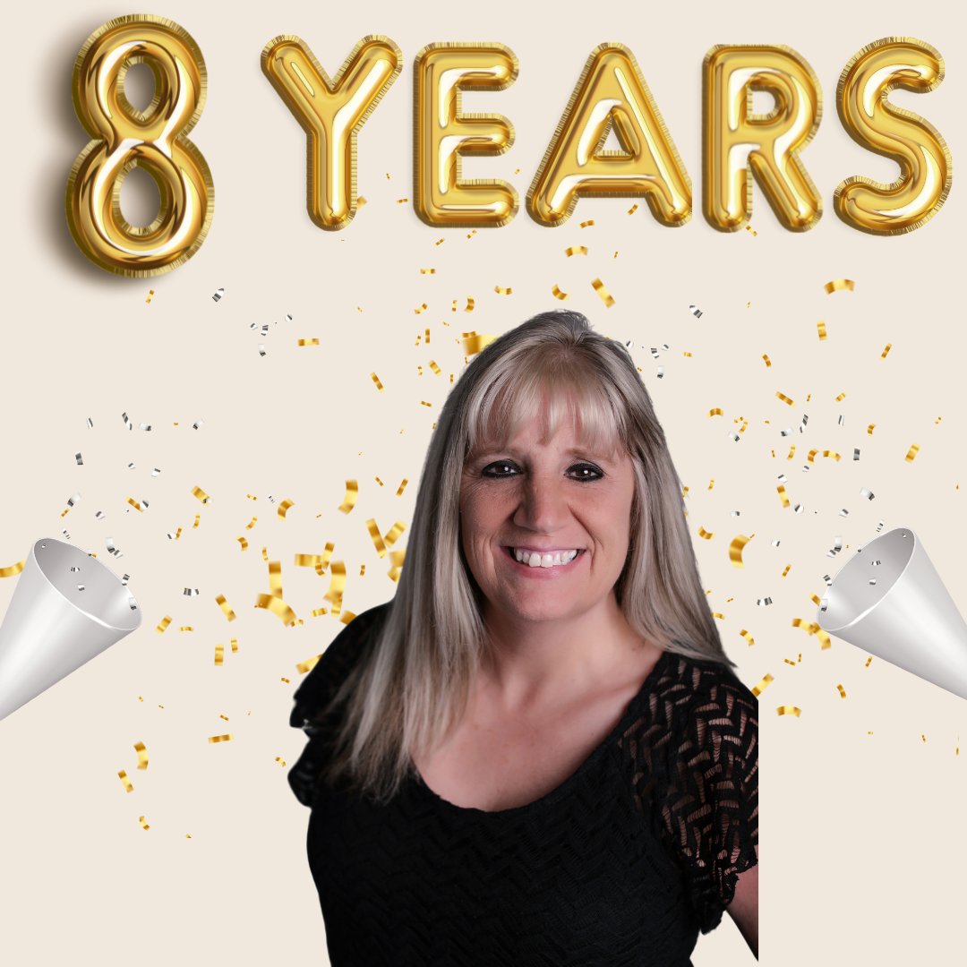 We have 2 work anniversaries to celebrate today! Way to go Chris &amp; Tracy! 🎉🥳