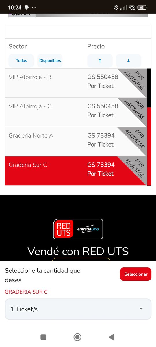 RebecaMolinas's tweet photo. @RedUTS_Py EXPLICAME CÓMO ESTO ES POSIBLE!!!. Ni sector visitante hay disponible apenas empezó la venta la entrada?. SON UNA ESTAFA Y JUEGAN CON LA GENTE!!. TODOS LOS INVOLUCRADOS QUE SE VAYAAAAN!!!. Pero acá nos tienen, dejando pasar una vez más que se burlen en nuestras caras!! https://t.co/ycKUaosKvB