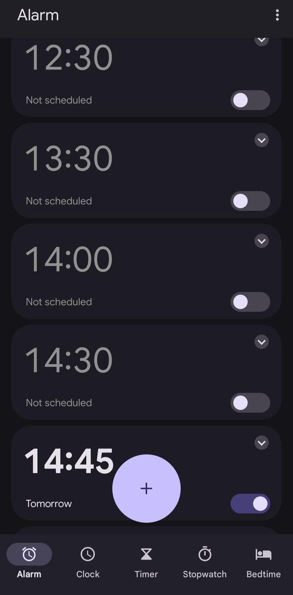 malnaspite's tweet image. Mikor a terapeutád adhd-ra gyanakszik, de te azt mondod "nincs semmi baj" az időérzékeléseddel... mert általában így néz ki az alarm listád.