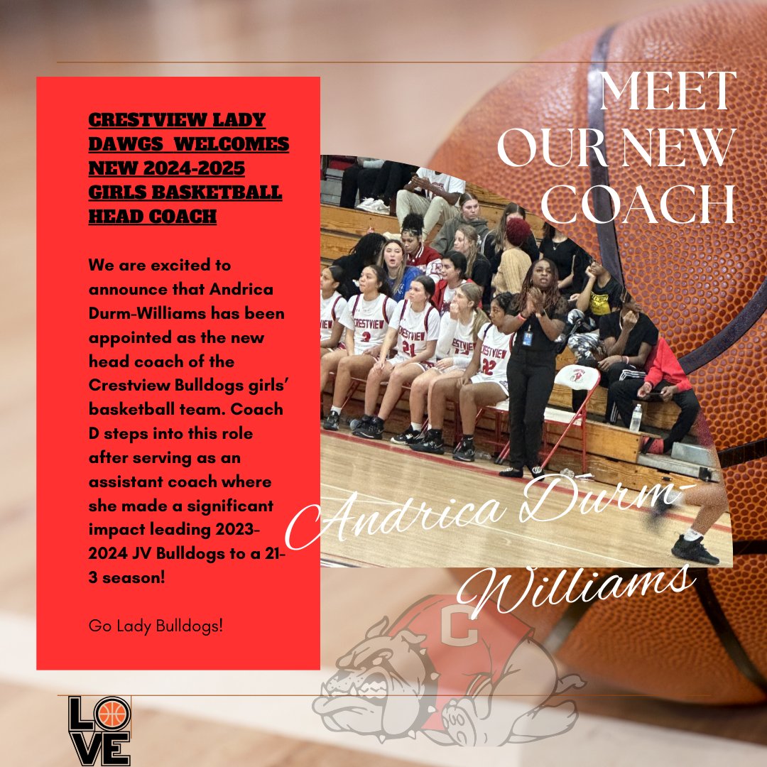 crestview_gbb's tweet photo. Andrica Durm-Williams c/o 2005, the new Head Coach of the Lady Bulldogs. New Coach, new team, new program! We are looking forward to a great, winning season.
Let’s GO LADY BULLDOGS!
#westandonbusiness#bulldogcountry#supportgirlssports#chsladybulldogsbasketball https://t.co/KLADPpagWz