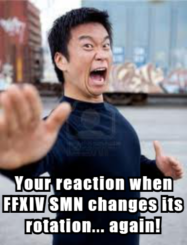 FFantasyOnline's tweet photo. When FFXIV SMN changes its rotation... again! 😱

#FFXIVSMN #SummonerStruggles #FinalFantasyOnline https://t.co/H6DZ8vveOz