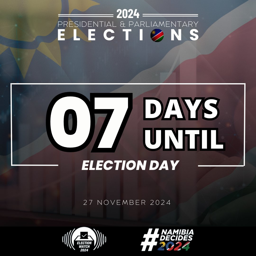 On November 27, Namibians across the nation will cast their votes to shape our country’s future. Your vote is your voice. Ensure you’re informed and ready. Every vote matters. #Namibiadecides2024