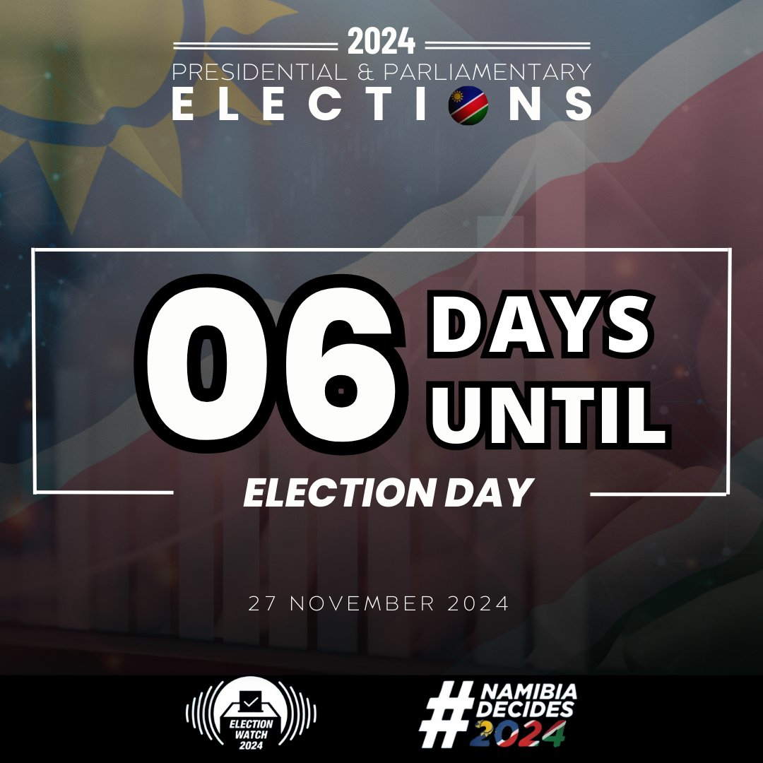 On November 27, Namibians across the nation will cast their votes to shape our country’s future. Your vote is your voice. Ensure you’re informed and ready. Every vote matters. #Namibiadecides2024