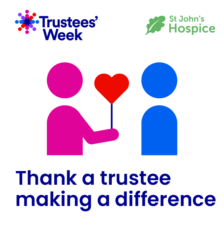 It’s #TrusteesWeek! The time of year when we celebrate the contribution made by the trustees of St John’s Hospice and recognise the difference they make to St John’s and to the communities we serve.
Visit sjhospice.org.uk/trustees to meet the volunteer trustees of St John’s. 💚