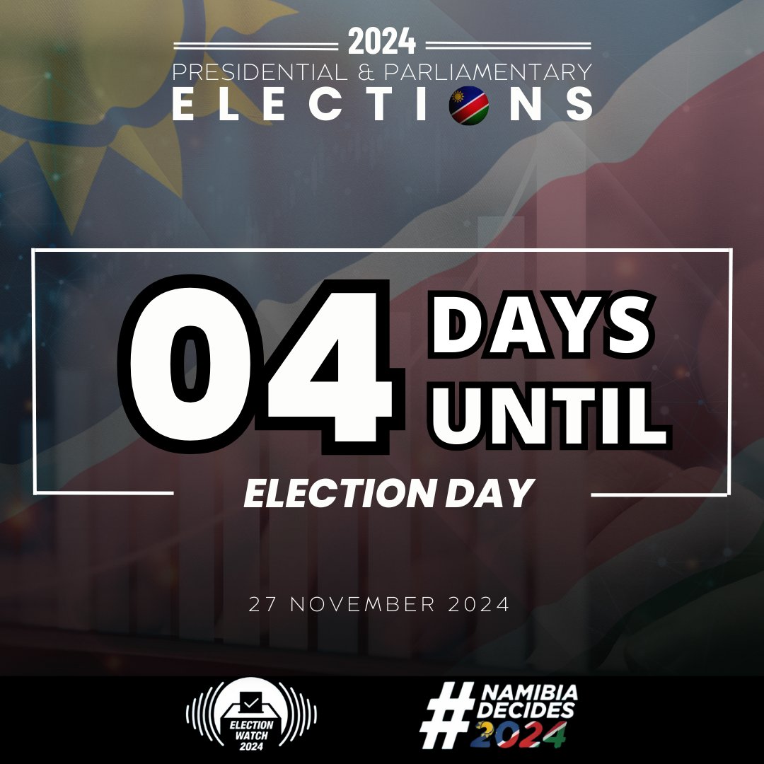 On November 27, Namibians across the nation will cast their votes to shape our country’s future. Your vote is your voice. Ensure you’re informed and ready. Every vote matters. #Namibiadecides2024