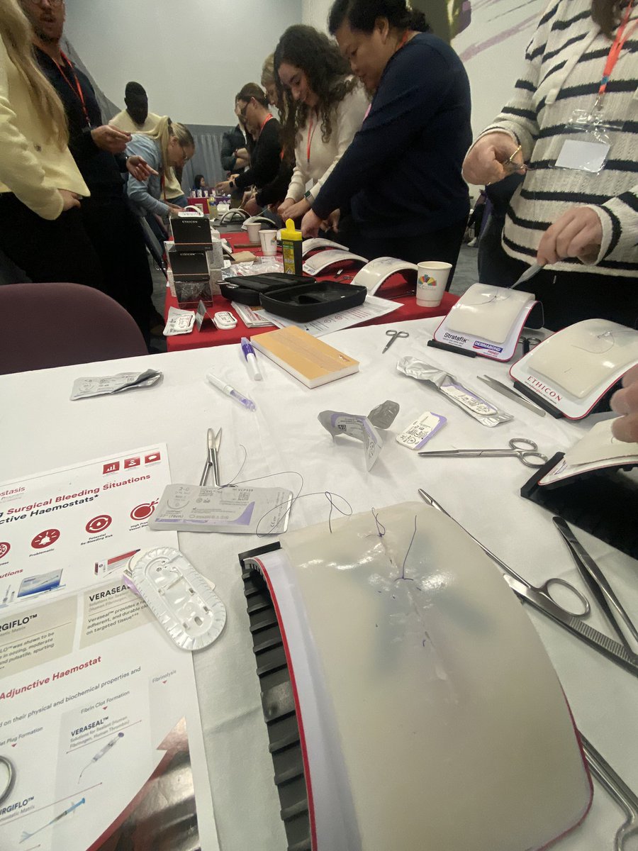 Great talk / teaching session on the range of dissolvable/ non dissolvable sutures from <a href="/JNJNews/">Johnson & Johnson</a> ethicon