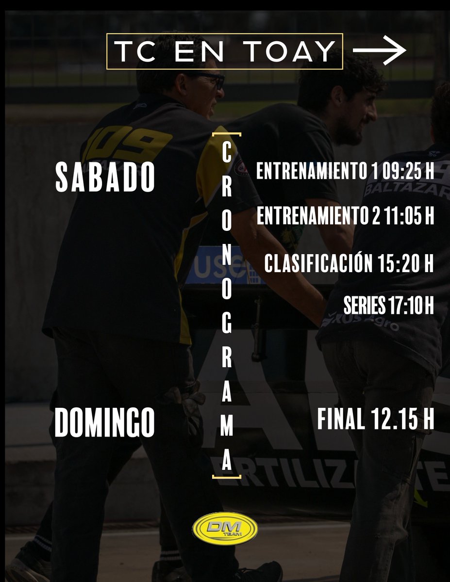 DMTeamOk's tweet image. Los horarios del finde en Toay