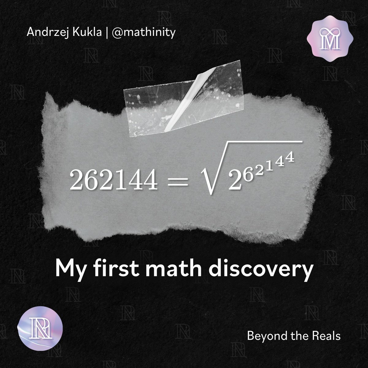 Mathinity_'s tweet photo. The magic property of 262144 was my first ever math discovery. Surprising, useless, unrepeatable... or is it? https://t.co/egFgt5W8PU
