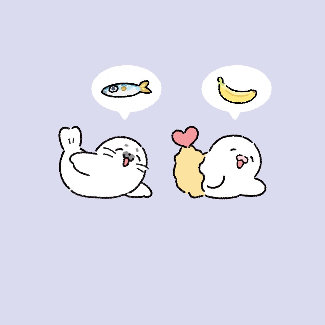 6yoogo5's tweet image. 일광욕 하는
물범처럼
타르르도
해피 바나나🍌

#harpseal #cutecharacter #アザラシ #キャラクターイラスト #해피바나나#델리몰리