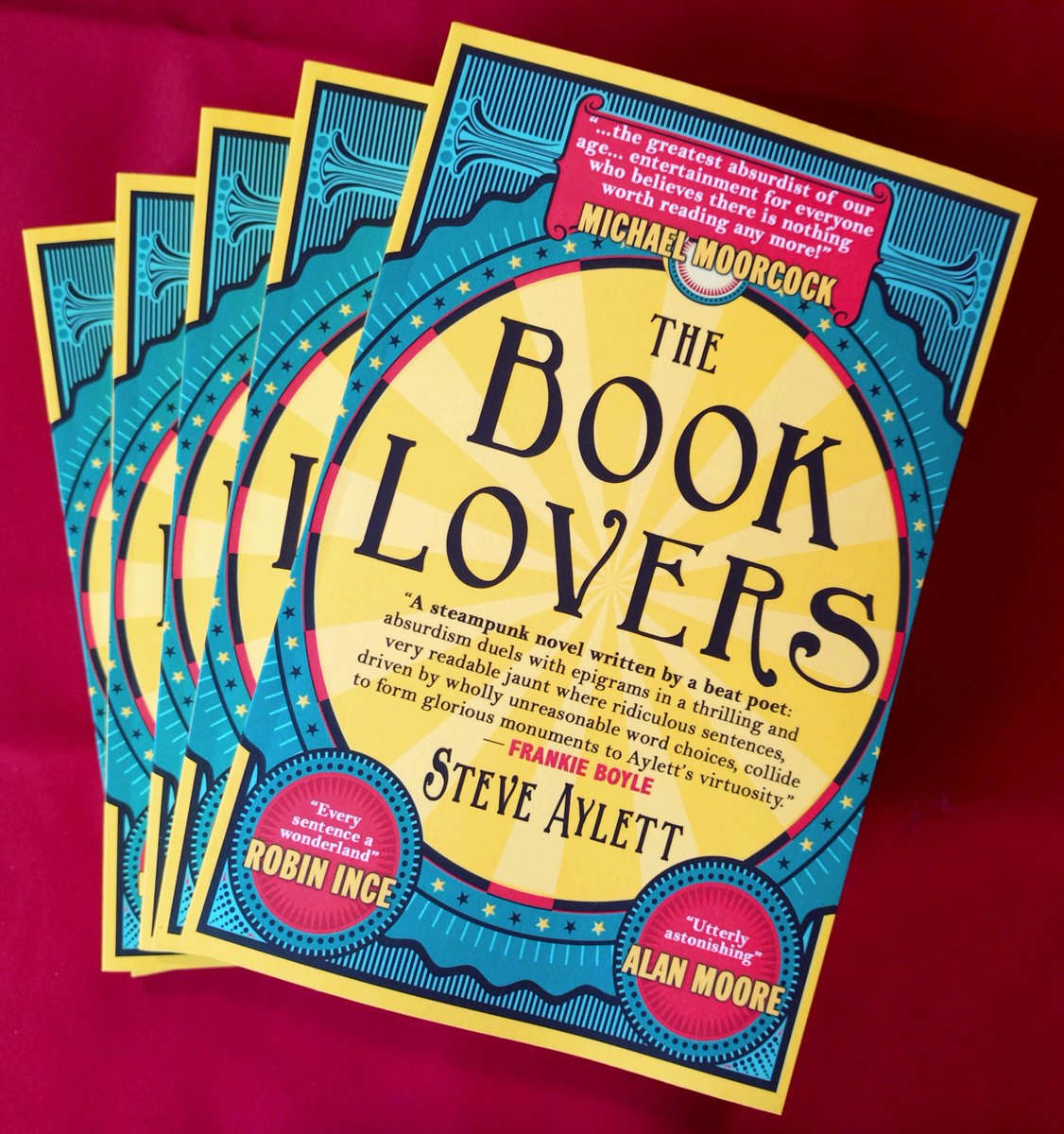 "Utterly astonishing" - Alan Moore
"A steampunk novel written by a beat poet" - Frankie Boyle
amazon.co.uk/gp/aw/d/191352…
"Wise, wonderful, hilarious!" - Michael Moorcock 
"Full of suspense, thrills, laughs, miracles and real humanity" - Paul Di Filippo