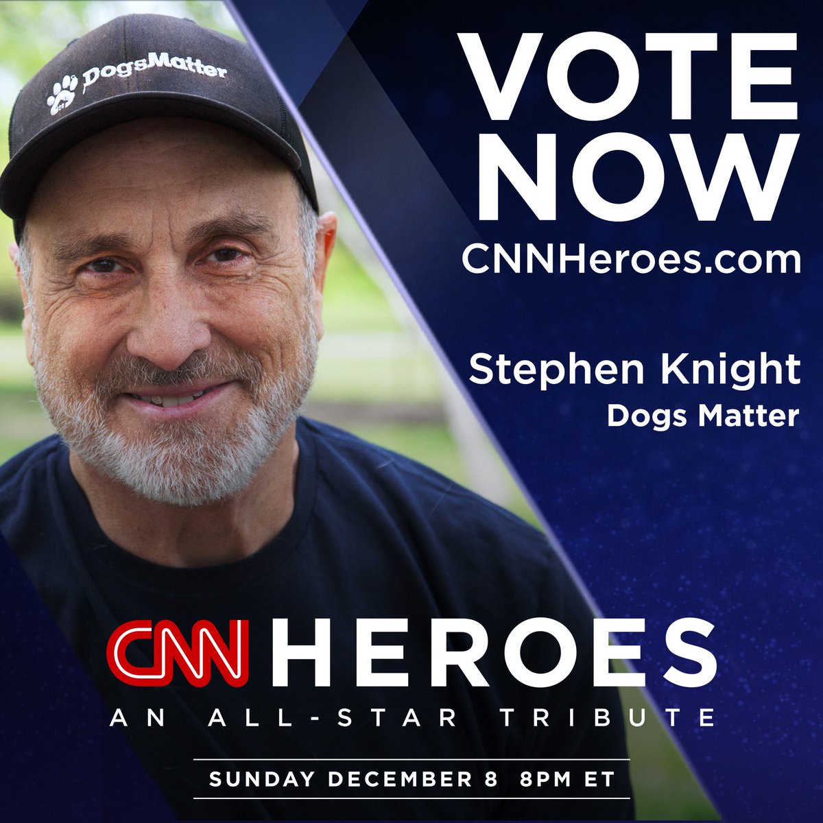 Help Dogs Matter win $100,000! Support Stephen Knight as CNN Hero of 2024! 🐾 Through Dogs Matter, he helps keep pets out of DFW shelters while their owners focus on recovery. 

Let’s make a difference together—vote here: edition.cnn.com/world/heroes #CNN