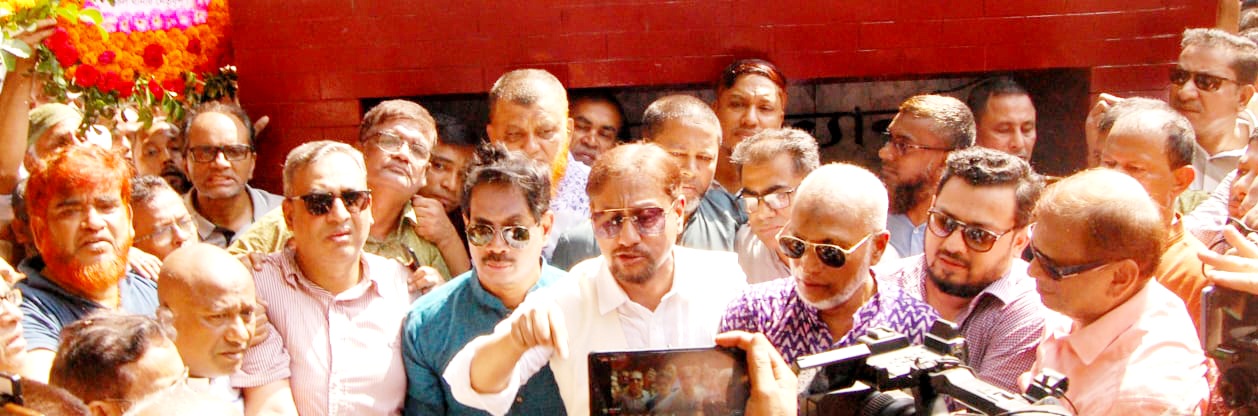 বিপ্লব ও সংহতি দিবসের সমাবেশে ডা. শাহাদাত হোসেন