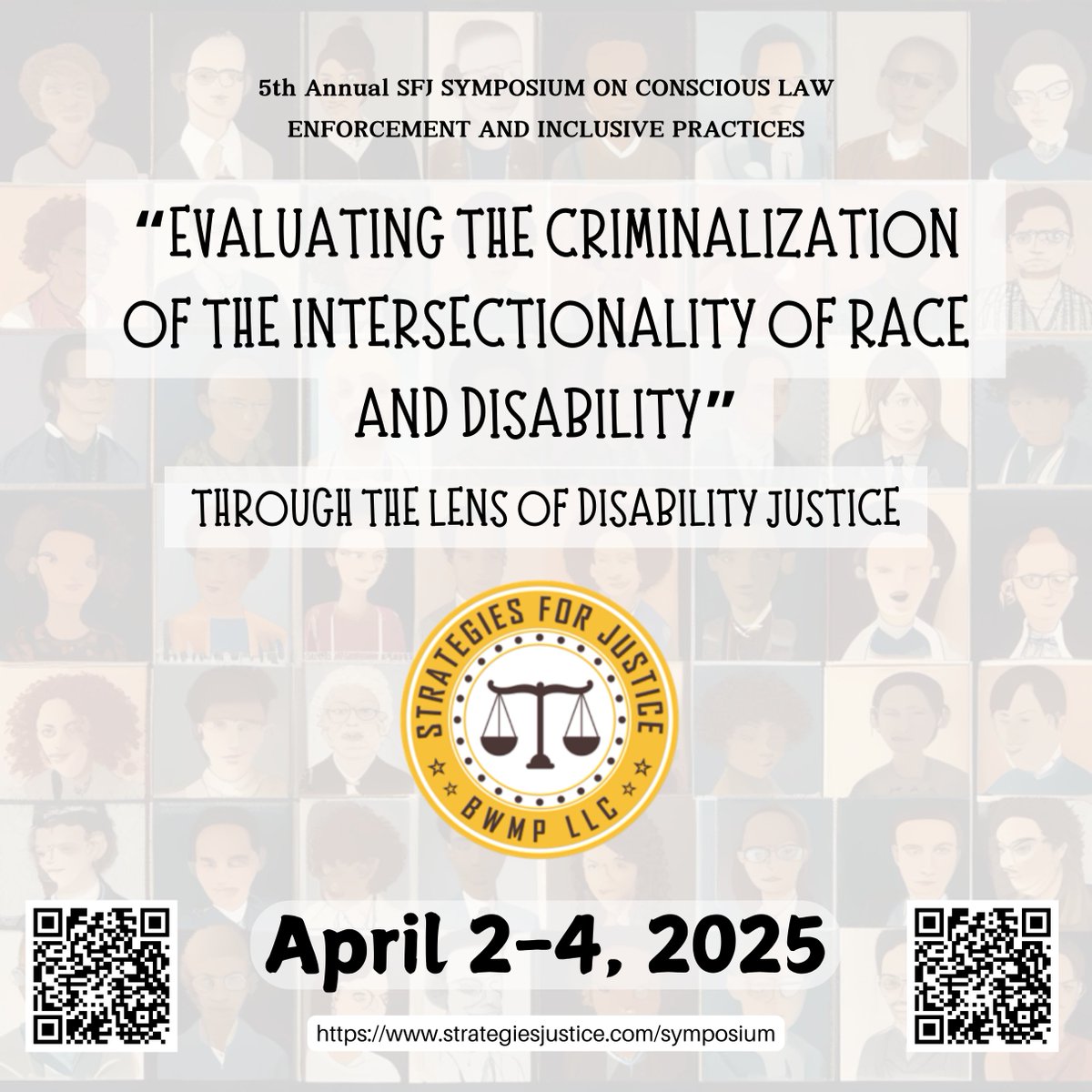 Mark your calendars! Our Annual Symposium on Conscious LE &amp; Inclusive Practices, 4/ 2-4/25 📅✨ Explore the intersection of race and disability through a lens of Disability Justice. More at wix.to/faVWbou #ConsciousPolicing #InclusiveJustice #DisabilityRights