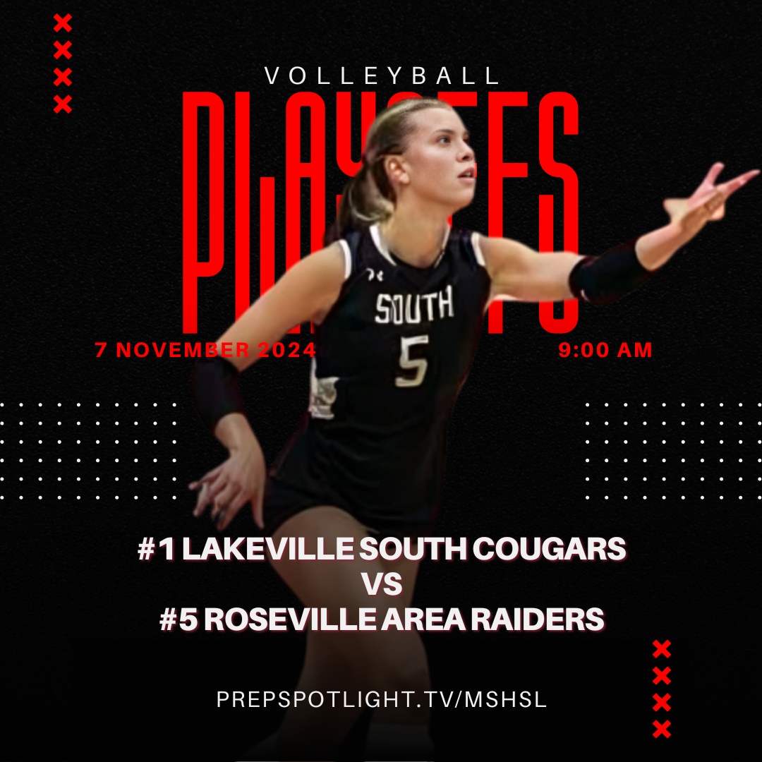 🏐 <a href="/LSHS_VB/">Lakeville South Volleyball</a> vs <a href="/RosevilleVB/">Roseville Volleyball</a>! With state tournament aspirations, it’s a must-watch game.
🗓️ Nov 7, 2024, 9 AM
📺 Watch live: prepspotlight.tv/mshsl
#Volleyball #MNHighSchoolSports