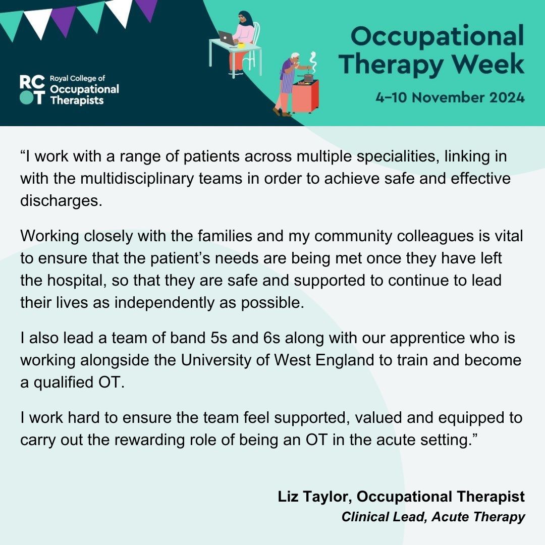 It’s #OccupationalTherapyWeek!

Throughout the week, we’ll be sharing quotes from some of our amazing occupational therapists to highlight the vital work they do to help you live your best life at home, at work, and everywhere else.

#OTWeek