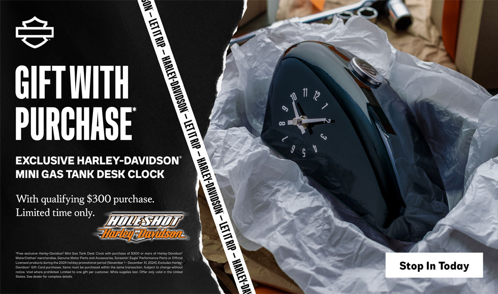 HoleshotHD's tweet photo. Get a FREE exclusive Mini Gas Tank Desk Clock with qualifying $300 purchase. While supplies last.
#HoleShotHD #HarleyDavidson #MiniGasTankClock #HarleyDavidsonStyle #GiftWithPurchase https://t.co/khTaXzIiQw