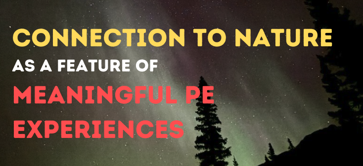 TyRiddick's tweet photo. Connection to Nature as a Feature of Meaningful PE Experiences #meaningfulpe #physed

https://t.co/JElOIyiTSj https://t.co/2ZT7UQjUPx
