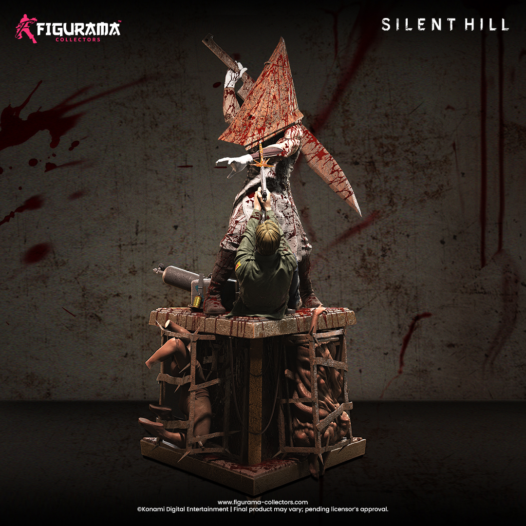 Figurama1's tweet image. 😱 PYRAMID HEAD IS COMING 😱
Join the waitlist now and hope that Pyramid Head comes knocking.
tinyurl.com/SH2FIG

Silent Hill 2 is one of the best games around and we knew we had to make a statue to bring this game into the real world.

#silenthill2 #sh2 #konami…