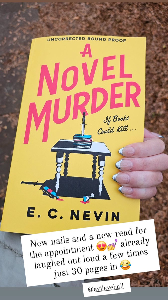 Already loving this. Makes me think of Harrogate and working in publishing and navigating being an author and all the hilarious relatability that comes with it. Only with a murder as well. <a href="/EvilEveHall/">Eve</a>