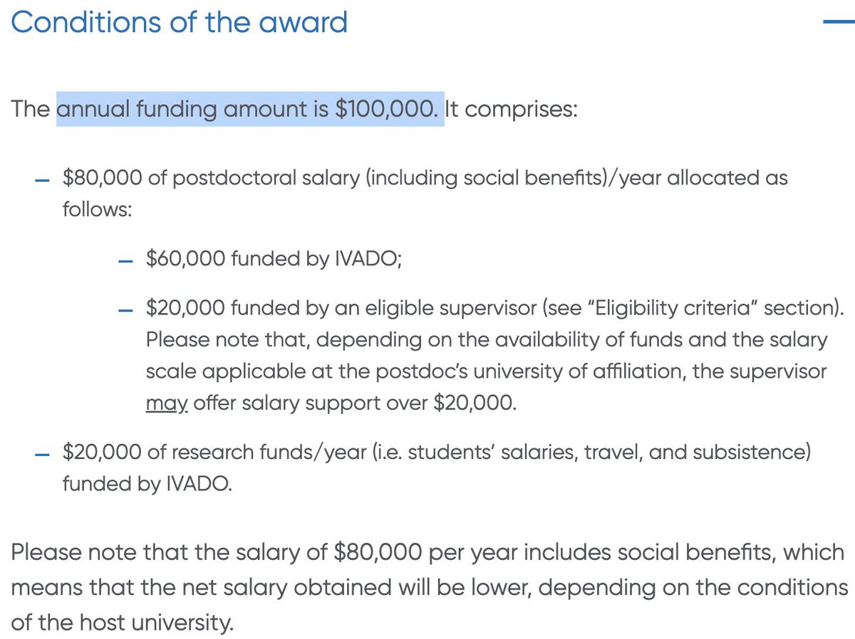 New #PostDoc #award opportunity ($100,000/year): apply to work with us on #AI here in Quebec, Canada.

Application deadline: December 1, 2024

ivado.ca/en/scholarship…