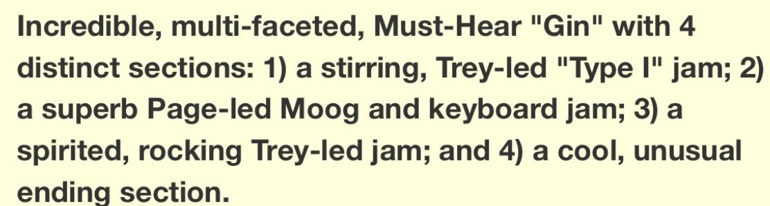 Today in Phish history: The Rupp Gin from 11/7/96 (screenshot courtesy of the <a href="/phishnet/">Phish.net</a> jam chart):

relisten.net/phish/1996/11/…

#nowplaying