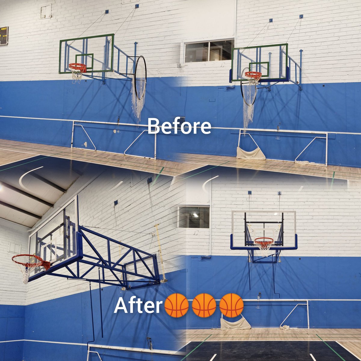 New baskets installed in Ballinrobe for local Basketball Club 🏀🏀🏀 Visit shop.omwsupplies.ie for full range of products and services!!!
#omwsupplies #basketball #bball <a href="/BballIrl/">Basketball Ireland</a>