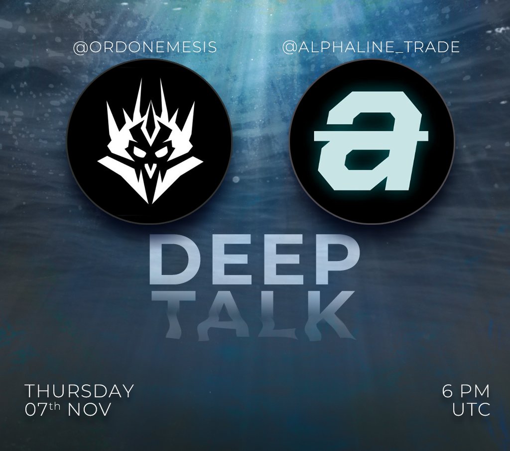🎙️DeepTalk EP.101🎙️   

Featuring <a href="/alphaline_trade/">alphaline 🛰️</a>, Community Empowered Trading on Solana.     

Today, 6PM UTC.         

To join ↓