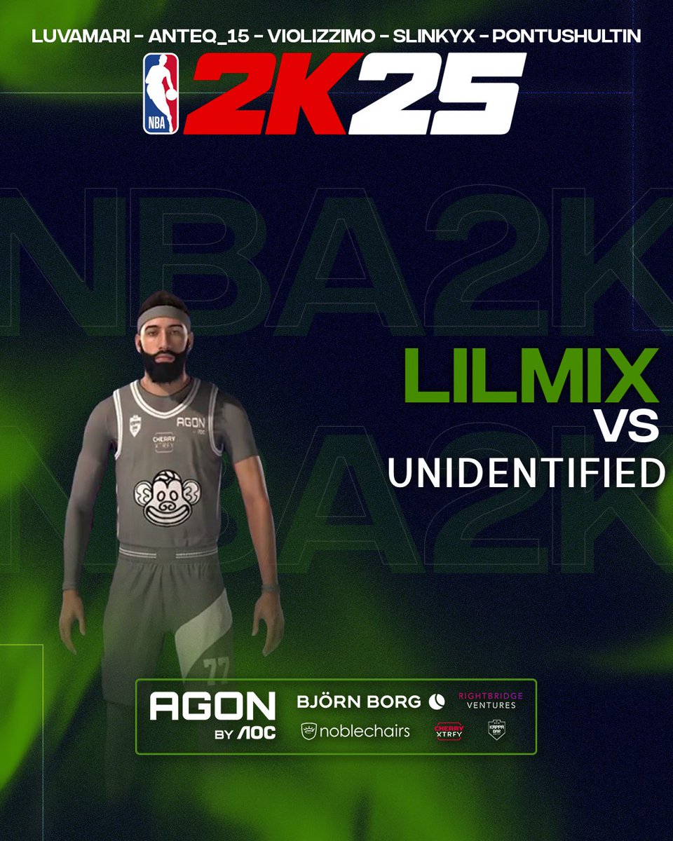 [#NBA2K25 ] 
It's semifinal time in <a href="/slam_league/">SLAM League</a>! 
Let's go out and cheer on our team tonight! #lilfam 🐒

🏀 vs. <a href="/IIUNIDENTIFIED/">UNIDENTIFIED</a> 
🕥22.30 CET
📺 ttv/ pontuzhultin

<a href="/LuvAmari_/">𝓐𝓶𝓪𝓻𝓲</a> <a href="/AcGreatest/">_</a> <a href="/pontuzhultin/">pontushultin-</a> <a href="/Slinkyx_/">Slinky</a> <a href="/Violizzimo/">Vio</a> 🔥