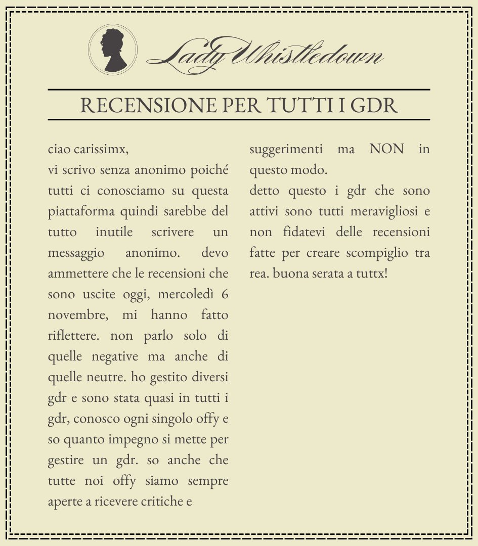 MIEICARILETTORI's tweet photo. ✶﹕gentili lettori, @B0GVSMAN ha espresso alcune opinioni neutre in merito al mondo dei gdr in generale ⭑ .ᐟ https://t.co/FXIwzZ0h50