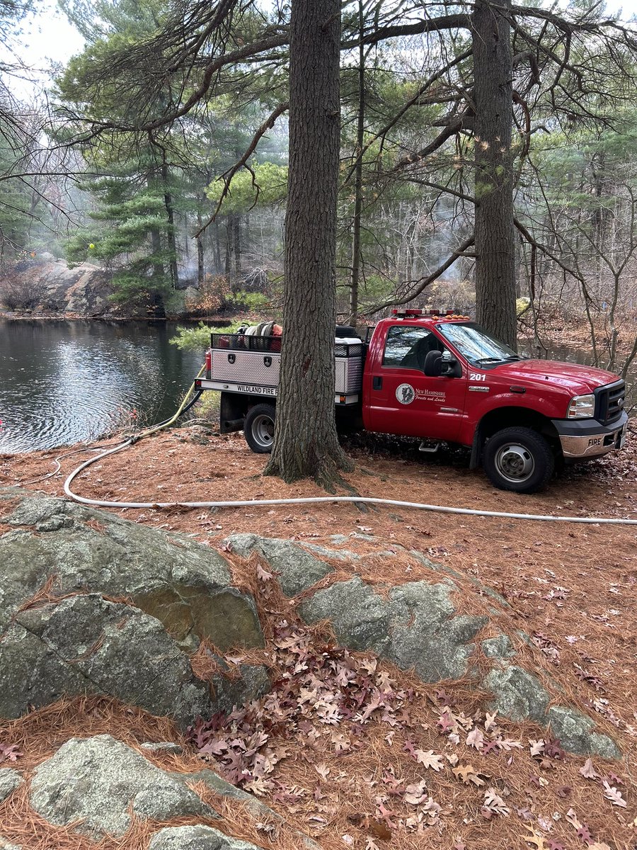 NHForestRangers's tweet photo. Forest Rangers, Engine 201 and Engine 104 are assisting @MassDCR with wildfire suppression. Sharing resources is done through both states membership in the Northeastern Forest Fire Protection Compact. @nhdfl @NHDNCR https://t.co/8FYHoyYCWj