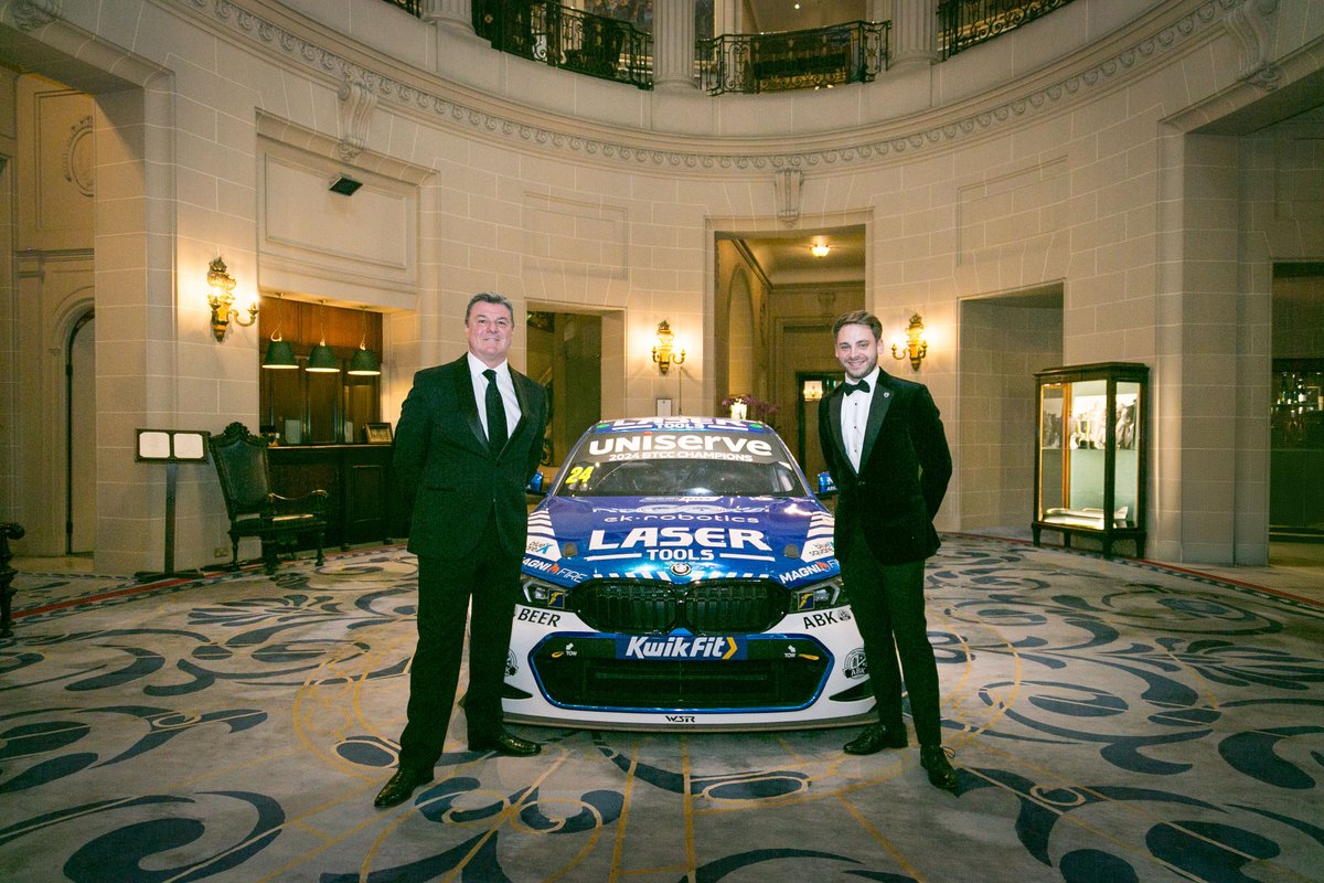 Suited and Booted ready for another title charge with <a href="/LaserRacing/">Laser Tools Racing</a>... just the wrong suit for <a href="/JakeHillDriver/">Jake Hill</a> 😂

#WeAreLaserToolsRacing #MBMotorsport #BTCC