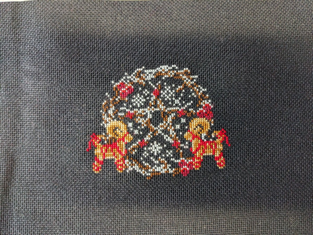 NoGenreLeftBhnd's tweet photo. Getting close to a finish on Yule Time Favors from Stitch Sprout stitched on 25ct Blackboard Lugana. I think this will make a nice little ornament for the holidays this year.

#CrossStitch #WIP #WinterMagic #StitchSprout #YuleTimeFavors #HolidayCraft https://t.co/s0WW60vBWd