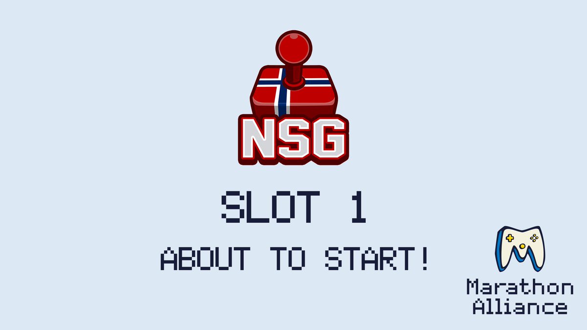 After that fulminant start, we're off onto <a href="/NSG_marathon/">Norway Speedrunner Gathering</a>'s first slot of the #MarathonAlliance24 event, starting now and ending at midnight CET! 🇳🇴 

Come and watch now 👉 twitch.tv/nsgmarathon