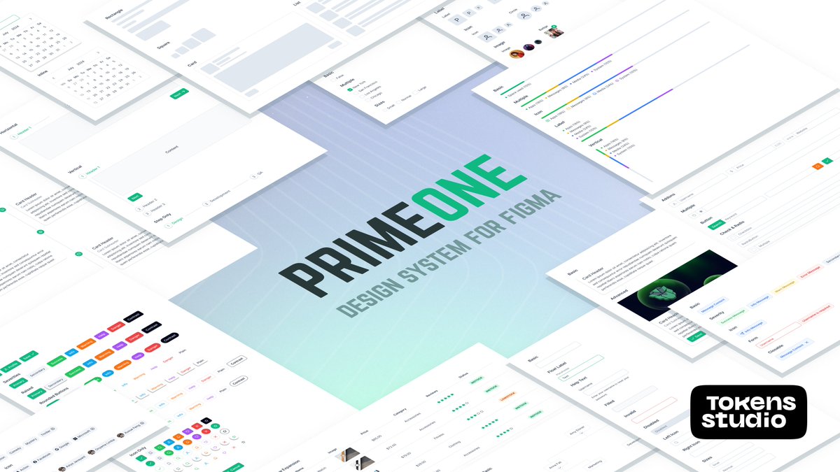 primevue's tweet photo. Introducing PrimeOne 3.0: Redesigned from the ground up with our new theming engine!

🎨 Fully synced design tokens
🪩 Figma variables
🟢 Brand new components
🔍 Organized structure
🌐 W3C DTCG format compliance

https://t.co/ndw8cBfVVr https://t.co/QxlEvgoGVL