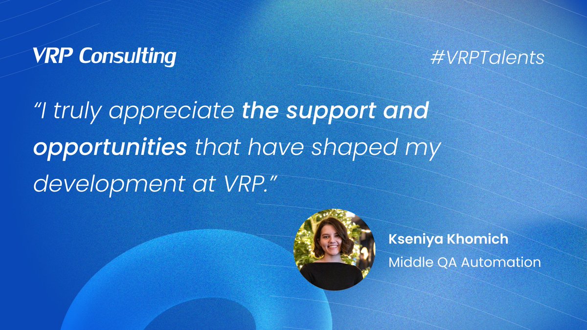 Wondering what kind of career development possibilities VRP offers? 

Read the story of our QA Automation Engineer, Kseniya Khomich: linkedin.com/feed/update/ur…