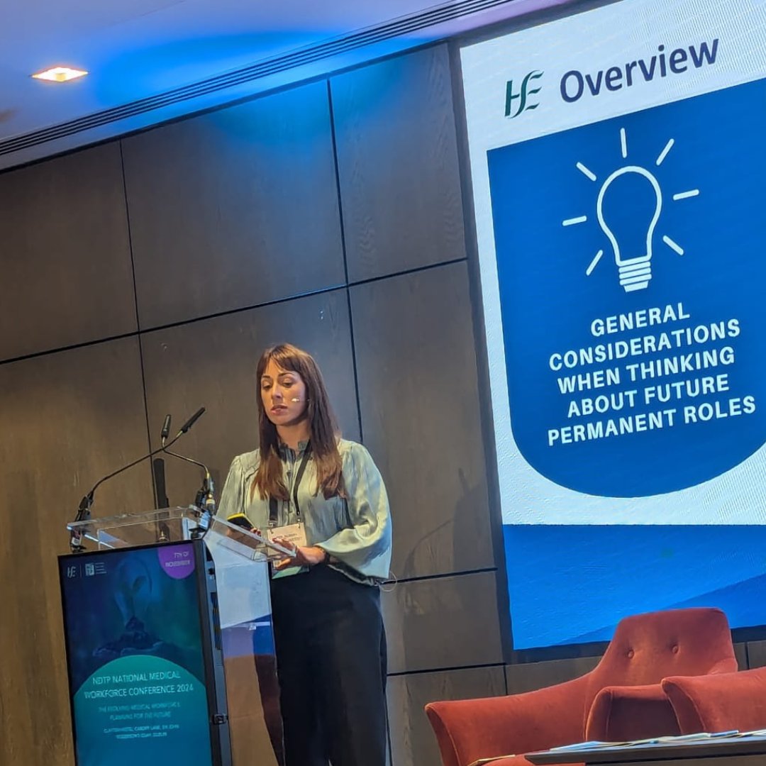 Dr Niamh Shaughnessy shares that  1 in 4 respondents want to work in a less than full time consultant post.

#NCHDSurvey #NDTPConf24 #WorkforcePlanning #MedicalWorkforce