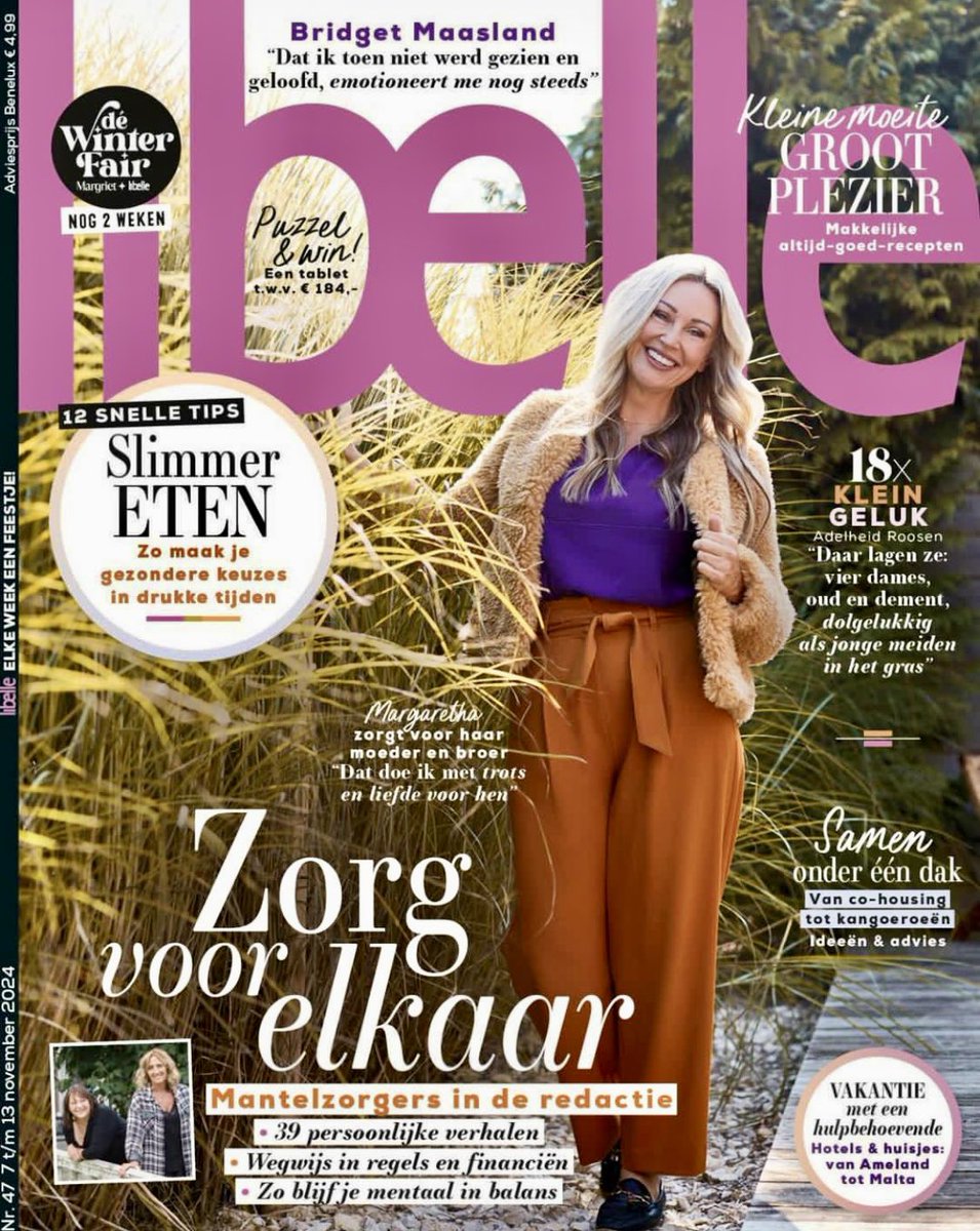 IngridKeestra's tweet image. Zo goed dat @Libelle in dit nummer @mantelzorgelijk in de redactie heeft gevraagd &amp;amp; aandacht besteedt aan de verhalen van gewone mantelzorgers! 
En trots dat een van mijn herinneringen met mijn moeder er ook in staat 💟

#mantelzorg #alzheimer #dementie