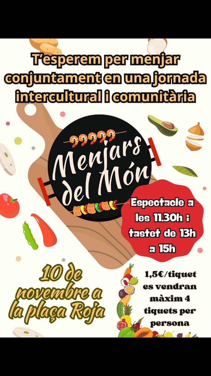 PCCiutatMeridia's tweet photo. Us esperem per gaudir juntes d'una jornada amb molt de sabor!!! @CCZonaNord https://t.co/qfcvicOA3Z
