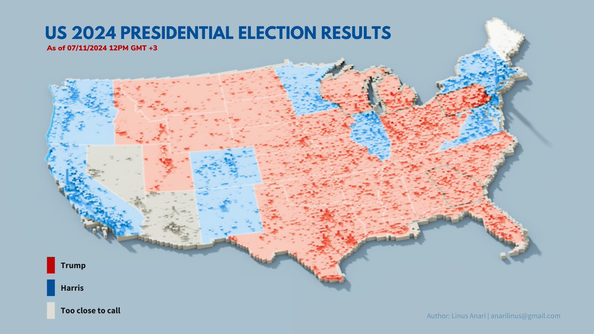 linusanari_'s tweet photo. #30DayMapChallenge: Day 6 - Raster
And the land shall speak by the numbers(population density)

Tools: Aerialod, Photoshop
Data: Worldpop, Sky News

#presidentialelection #gis #US https://t.co/r8VjhgmW2o