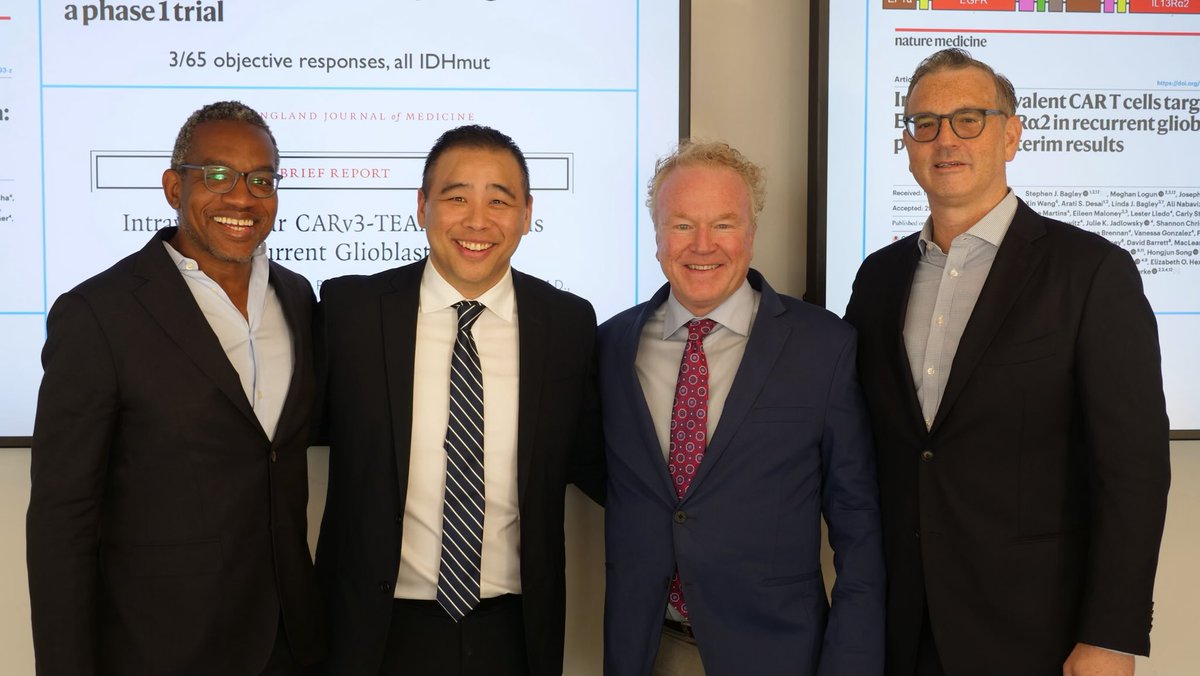 Daniel Yoshor, M.D. (@danielyoshor) on Twitter photo Worlds collide <a href="/PennNSG/">Penn Neurosurgery</a> #grandrounds. #GBM #CAR-T expert <a href="/BryanDChoi/">Bryan D. Choi MD PhD</a> of <a href="/MGHNeurosurg/">MGH Neurosurgery</a> joins Penn’s <a href="/DrORourke2/">DrORourke</a>. + <a href="/carlhjune/">Carl June</a> <a href="/NdukaAmankulor/">Nduka Amankulor, MD</a> <a href="/DSilverbush/">Dana Silverbush🎗️</a> <a href="/Dr_CJackson/">Christina Jackson, MD</a> <a href="/StephenBagleyMD/">Stephen Bagley</a> <a href="/StevenBremMD/">Steven Brem</a> 🔥 Worlds collide <a href="/PennNSG/">Penn Neurosurgery</a> #grandrounds. #GBM #CAR-T expert <a href="/BryanDChoi/">Bryan D. Choi MD PhD</a> of <a href="/MGHNeurosurg/">MGH Neurosurgery</a> joins Penn’s <a href="/DrORourke2/">DrORourke</a>. + <a href="/carlhjune/">Carl June</a> <a href="/NdukaAmankulor/">Nduka Amankulor, MD</a> <a href="/DSilverbush/">Dana Silverbush🎗️</a> <a href="/Dr_CJackson/">Christina Jackson, MD</a> <a href="/StephenBagleyMD/">Stephen Bagley</a> <a href="/StevenBremMD/">Steven Brem</a> 🔥