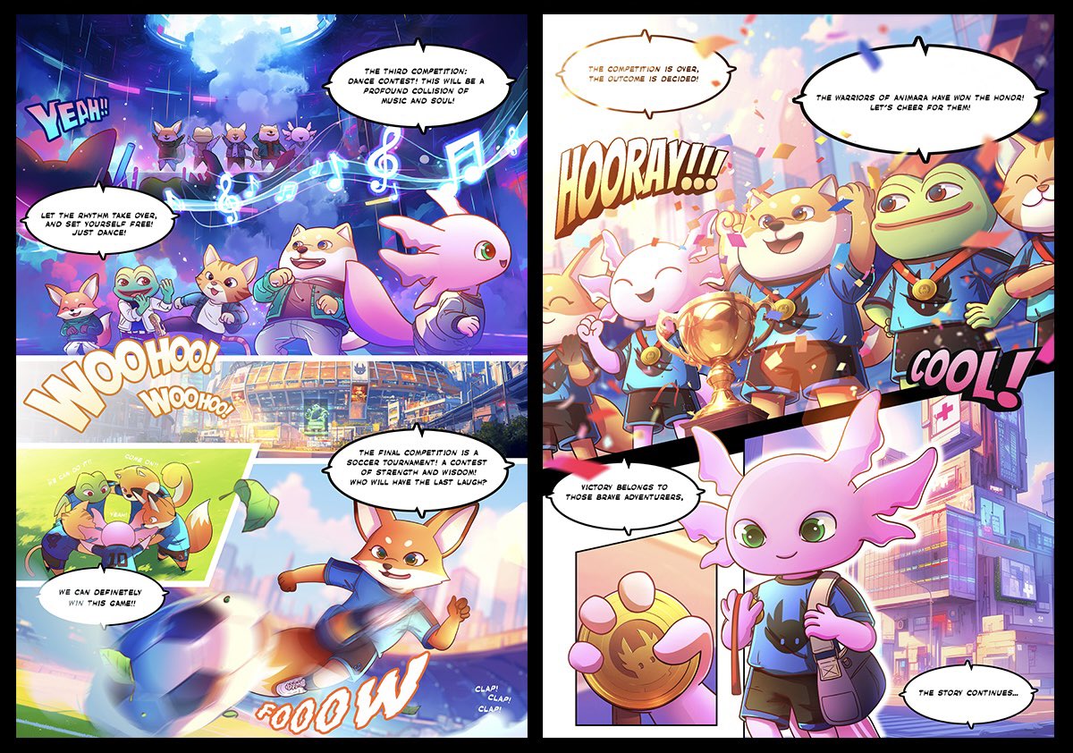 Animara_World's tweet photo. Battle of Champions: The Last Animara Challenge

📜 Animara Daily Challenge: Stage 4 📜

The journey ends here! Victory belongs to those who bravely take risks and achieve glory in the Animara world.

#AnimaraOrigins #ComicSeries #Part4 #FinalChallenge #VictoryAwaits #solana https://t.co/yNNWAN2NhQ
