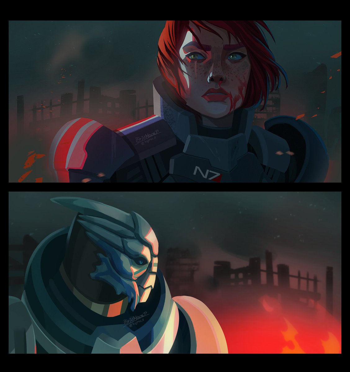 hajima_7's tweet photo. happy #N7Day !! ❤️🖤🤍
#MassEffect https://t.co/hlIiuERsR3