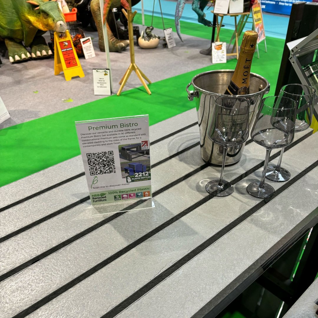 🌟 NBB RF is bringing eco-friendly innovation to the LLT Show at the NEC, Birmingham! 🌟

Come check out our stunning range of products (stand FM600). Don't miss out on a whopping 15% off your next show purchase! ♻️💚

#NBBRecycledFurniture #NECBirmingham #LandLeisureTourismShow