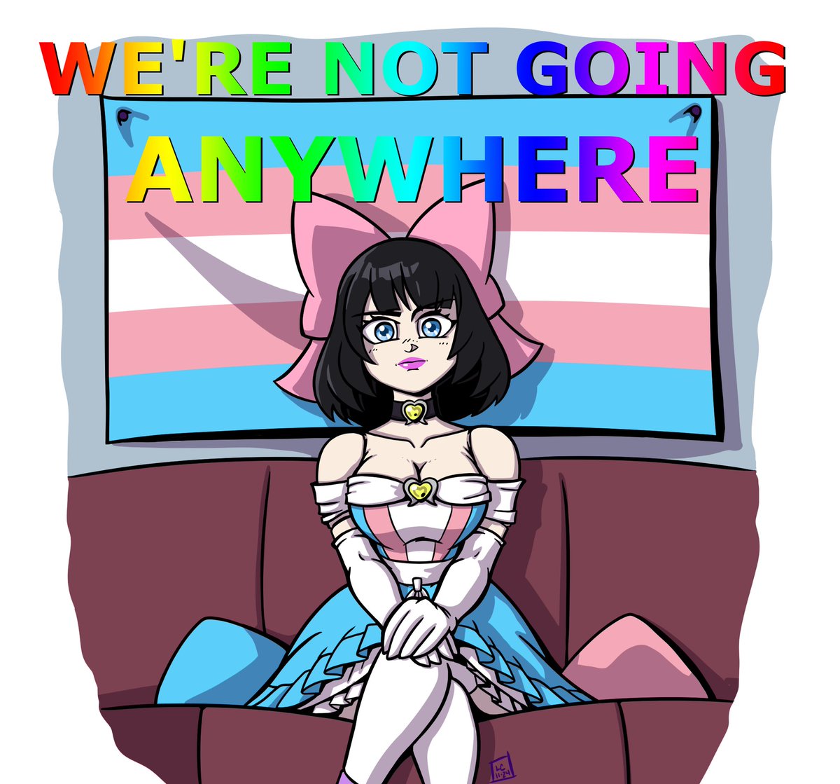 Expect to see less of me on here, you want fun go to my 🦋 

But I offer one final art piece here, courtesy of <a href="/LateCustomer/">LateCustomer (comms open)</a> . A solemn reminder and assurance to everyone.

Remember this, remember it forever.