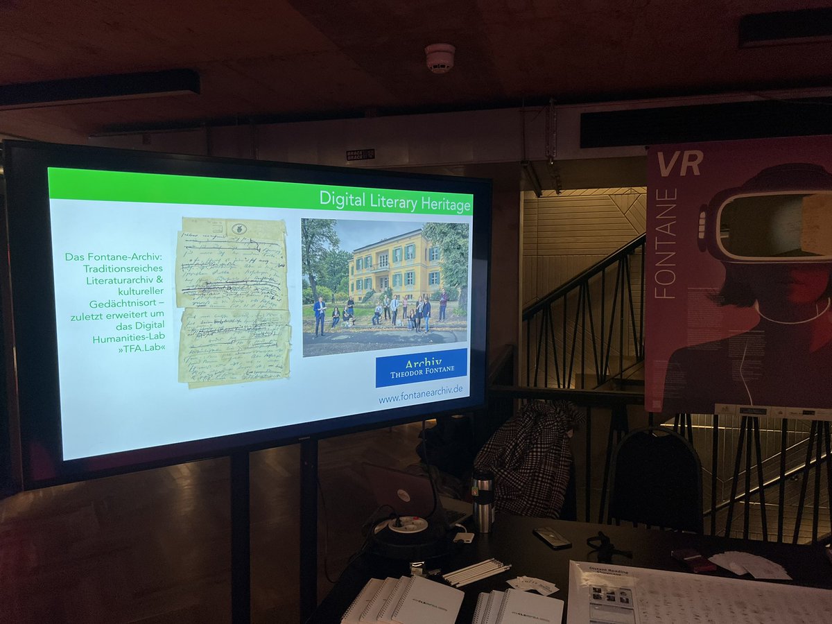 DH_Potsdam @dh_potsdam@hcommons.social (@dh_potsdam) on Twitter photo Digital Fontane at <a href="/BerlinSciWeek/">Berlin Science Week</a>: VR, Digital Collections, Data Visualisation… Presented by <a href="/AnnaArchiv/">Anna Busch</a>, head of digital archive at the <a href="/FontaneArchiv/">TheodorFontaneArchiv</a> Digital Fontane at <a href="/BerlinSciWeek/">Berlin Science Week</a>: VR, Digital Collections, Data Visualisation… Presented by <a href="/AnnaArchiv/">Anna Busch</a>, head of digital archive at the <a href="/FontaneArchiv/">TheodorFontaneArchiv</a>