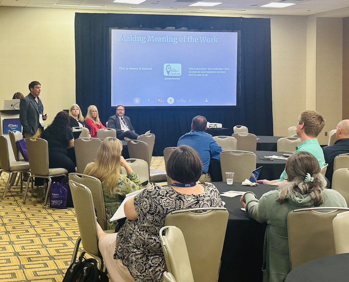 2Revolutions's tweet photo. Grateful for the chance to present and learn at the @Aurora_Inst Symposium! Energized by inspiring conversations and new connections—let’s keep pushing the boundaries of what’s possible in education! #Aurora24 #competencybasededucation #learnercenterededucation https://t.co/Fa64jW5TzO